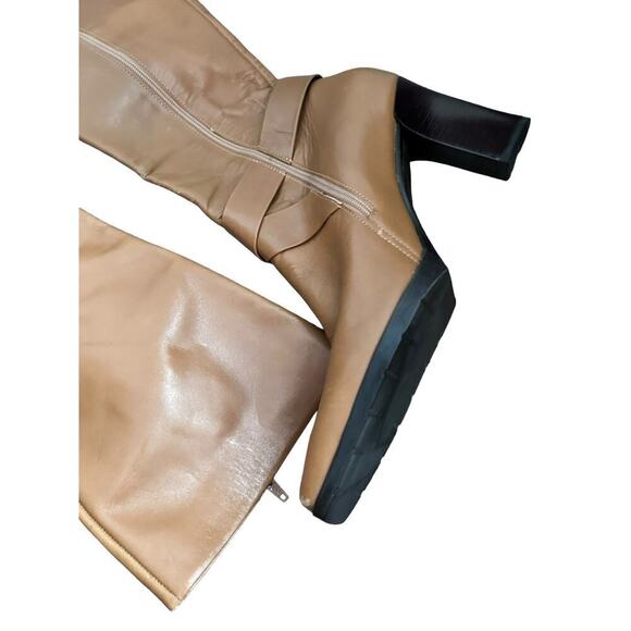 Franco Sarto Brown Side Zipper Riding Boot Size 8M - Picture 9 of 9